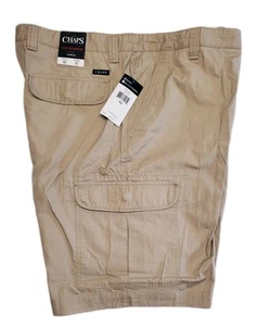 $60 NWT Chaps Ralph Lauren Men’s Ripstop Cargo Shorts, Khaki Tan, Size 40 - Picture 1 of 5