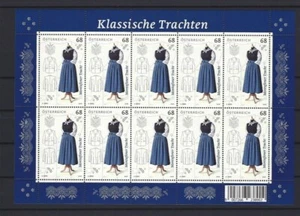 2016 Österreich ANK 3294 Klassische Trachten Nr. 4 Montafoner Tracht Kleinbogen - Picture 1 of 1