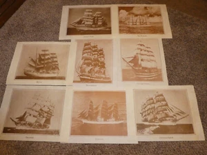 VTG 8 GREAT SAIL SHIPS REPRODUCTIONS BLK/W RADICH ,DAR POMORZA….12x16 N - Picture 1 of 10
