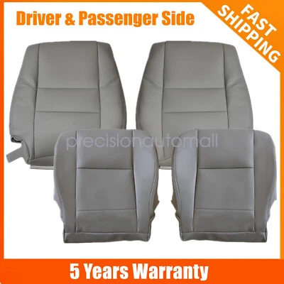 Driver & Passenger Leather Seat Cover Gray For 2000-2004 Toyota Sequoia Tundra Foto 1 de 4