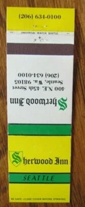 SEATTLE, WASHINGTON MATCHBOOK COVER: SHERWOOD INN MATCHBOOK MATCHCOVER -E - Picture 1 of 1