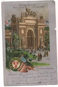 1904 St. Louis WORLD'S FAIR Entrance Palace of Liberal Arts Postcard UDB UB MO - Picture 1 of 2