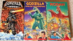 Godzilla 2000, King of the Monsters & Rodan vhs lot - Imagen 1 de 2