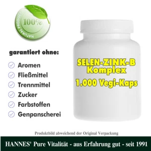 Selen-Zink-B-Komplex 1.000 Vegi-Kaps - Beste HANNES' Qualität - Bild 1 von 1