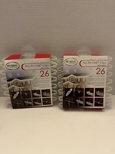 NEW 52 Count All In One Indoor Outdoor Holiday Time All Purpose Light Clips - Picture 1 of 1