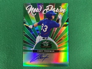 2019 Leaf Valiant New Dawn Green Prismatic #NDCF2 Cody Freeman 99/99 Rangers - Picture 1 of 1