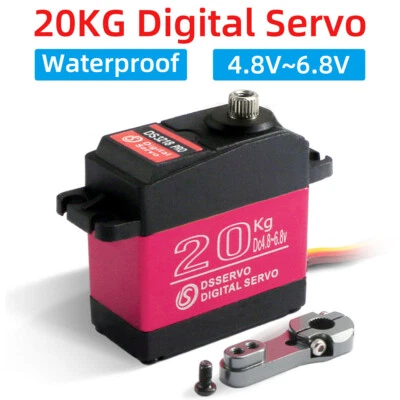 Waterproof Servo 20KG High Speed Metal Gear Digital Servo for 1/8 1/10 RC Cars - Bild 1 von 4