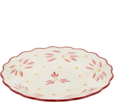 Prato redondo Temp-tations 15" bandeja para servir prato de bolo, CRANBERRY H217072 - Imagem 1 de 3