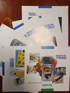 Nokia 3650 6100 6310i 7210 7250 7650 brochure di vendita Regno Unito, stampate negli anni 2000 - Foto 1 di 7