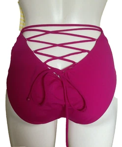 Maison Lejaby Bikinihose Hot Pink Large, Fr 4, USA L/7 sexy Schnürung hinten - Bild 1 von 3