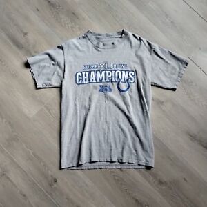 Indianapolis Colts Super Bowl Champions Shirt M Mens Short Sleeve T Cotton Crew