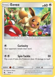 1x Eevee 48/68 - Hidden Fates - Pokemon TCG - Holo NM - Picture 1 of 1