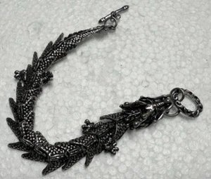 Dragon Articulated Wrap Bracelet Whimsical Fantasy Novelty Jewelry Gift 8” - Picture 1 of 5