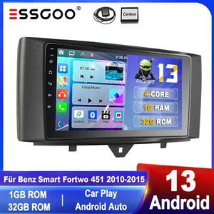 Android 13 Autoradio Für Smart Fortwo 451 2011-2015 GPS Navi RDS WIFI Bluetooth - Bild 1 von 13