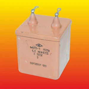 1 uF 1500 V RUSSIAN PAPER IN OIL PIO AUDIO CAPACITOR MBGP-2 - Picture 1 of 4