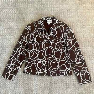 Vintage Joseph Ribkoff Brown and White Blazer/Jacket - Picture 1 of 7