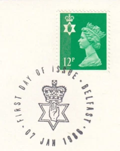 12p GB Northern Ireland Used Definitive Belfast 1986 ON PIECE (144733) - Picture 1 of 1