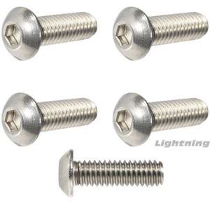 Metric Button Head Socket Cap Screw A2 Stainless Steel M6 x 1.0mm x 20MM Qty25 - Picture 1 of 3