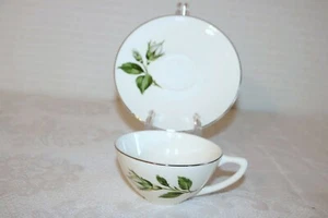 EDWIN M KNOWLES DAMASK ROSE X-4024 USA Coffee Cups & Saucers (Set of 2 each) - Picture 1 of 7