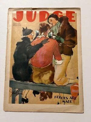 JUDGE Magazine November 1932 Gilbert Bundy Cover -Heroes are Made Football Jock - Image 1 of 4