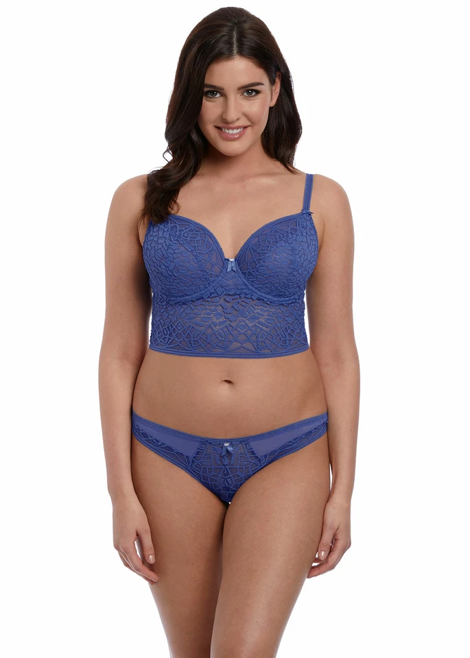 FREYA SOIREE ENCAJE DENIM CON AROS BRALETTE SUJETADOR Y CONJUNTO CALZONCILLO TALLA 30F / 8F Foto 1 de 1
