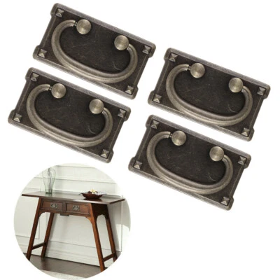 4 8Pcs Antique Bronze Drawer Pull Handles Cabinet Cupboard Drop Ring Pull Handle - Image 1 of 4