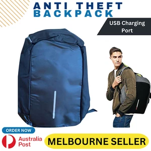 Anti Theft Back pack Water proof Travel Laptop Bag with USB Charging Port Aus - Picture 1 of 7