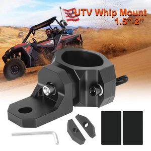 UTV ATV Mount Bracket For LED Whip Light Bar LED Pods 1.75”-2” Round Roll Cage - Picture 1 of 10