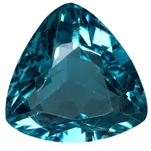 1.14 ct Fantastic Trillion Cut (7 x 7 mm) Brazil Paraiba Blue Apatite Gemstone - Picture 1 of 1