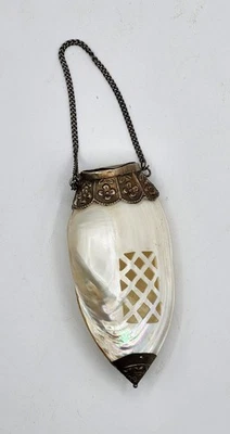 Antigua botella perfumada Chatelaine madreperla Foto 1 de 4