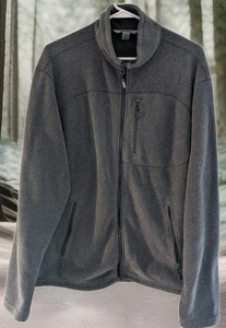 GANDER MOUNTAIN "Guide Series" Men's Gray Fleece Full Zip Jacket - Size L - Picture 1 of 4