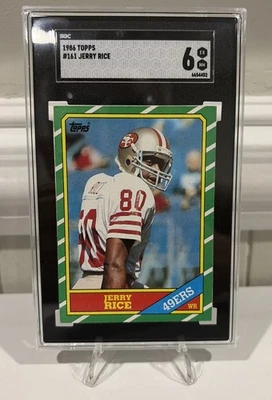1986 Topps - Jerry Rice #161 casi nuevo novato SGC 6 🔥🔥 49ers Foto 1 de 2