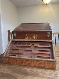 Antique Henry Hanson Co. Tap & Die - Display Case/Box -Store Display With Base - Picture 1 of 24