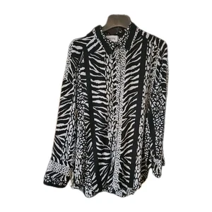 Joseph Ribkoff Bluse Top Damen Größe 14 schwarz-weiß Tiermotiv Knopfleiste - Bild 1 von 7