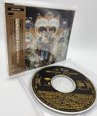 MICHAEL JACKSON Dangerous Japan 1st Edition Vintage CD ESCA 5500 w/OBI 1991 F/S - Photo 1/4