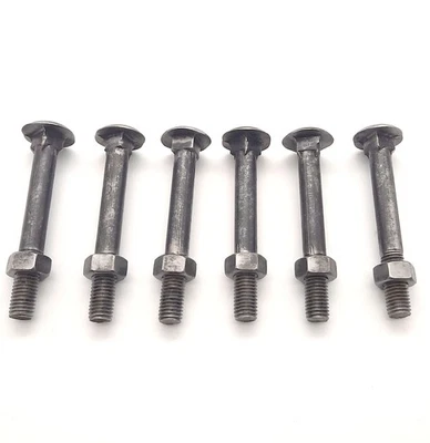 6 anciens boulons fer forgé tête ronde  12 x 105  mm, ferronnerie ancien - Photo 1/4
