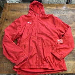 Puma Jacket Mens 2XL Red Windbreaker Athletic New - Picture 1 of 2