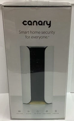 Canary Pro Indoor WHITE Home Security Camera 24/7 Monitor Pets Climate & Motion - Image 1 of 4