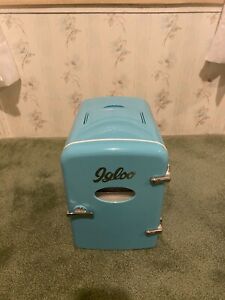 Igloo Mini Fridge Beverage Refrigerator Home or Auto Blue 