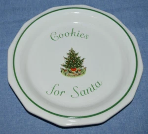 PFALTZGRAFF "Cookies For Santa" Ceramic 12-Sided Christmas Tree Plate 6.75" - Picture 1 of 2