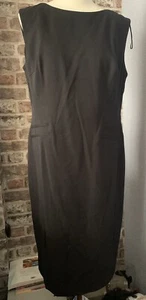 Schwarzes Etuikleid von M&S Gr. UK 12 gefüttert ärmellos mit Stretch Arbeit Business neu - Bild 1 von 9