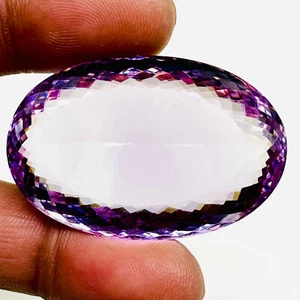 VVS 108.70 Cts Natural Purple Amethyst Oval Pendant Size Huge Untreated Gemstone - Picture 1 of 21