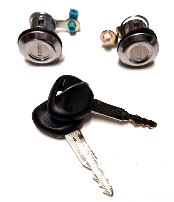 JUEGO 2 Cilindro Cerradura Puerta con 2 Llaves se adapta a MITSUBISHI PAJERO MONTERO 1983-1999 Foto 1 de 4