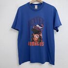Bintage Denver Broncos Teddy Bear 1994 Tee Blue T-Shirt Single Stitch Size Small