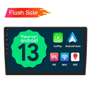 UA13 Plus 10" IPS 2DIN Bluetooth GPS Sat Nav Android 13 Car Stereo Radio CarPlay - Picture 1 of 21