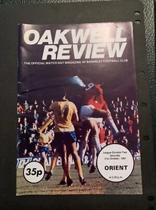 1981 Barnsley V Orient Football/Soccer Programme - Picture 1 of 3
