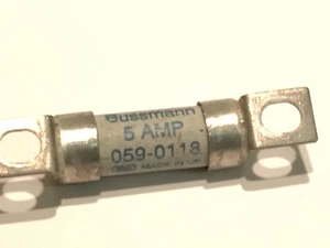059-0118 5A MILITARY SPEC TAGGED FUSE BUSSMANN fd5c12 - Bild 1 von 2