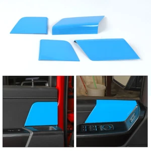 4pcs Inner Front & Rear Door Panel Trim Cover For Ford F150 2021-2022 Light Blue - Foto 1 di 8
