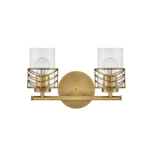 Hinkley Lighting Della 2 Light Bath Vanity, Lacquered Brass/Clear - 50262LCB - Picture 1 of 1