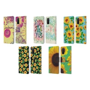 HEAD CASE DESIGNS ZONNEBLOEM LEDEREN BOOK COVER VOOR SAMSUNG TELEFOONS 1 - Afbeelding 1 van 11